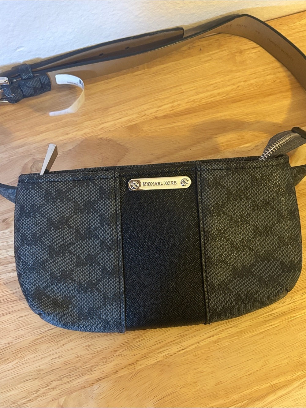 Michael Kors Black Gray Signature Crossbody Bag
